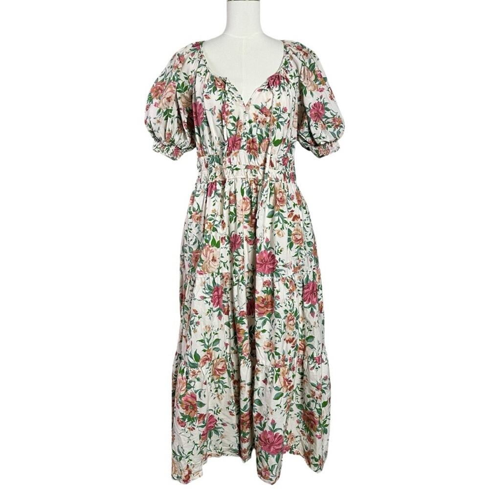 Anthropologie The Somerset Maxi Dress Puff Sleeve Edition Dainty Floral Small - Picture 4 of 12